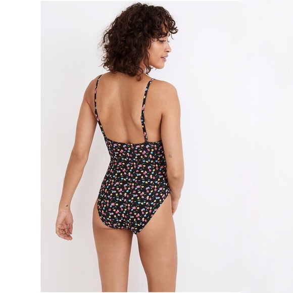 Solid & Striped Taylor One-Piece Swimsuit in Multi Floral Vines, NWT - Picture 3 of 16